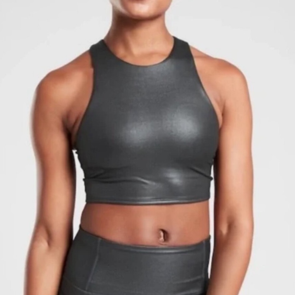 Athleta Metallic Conscious Crop top size M
